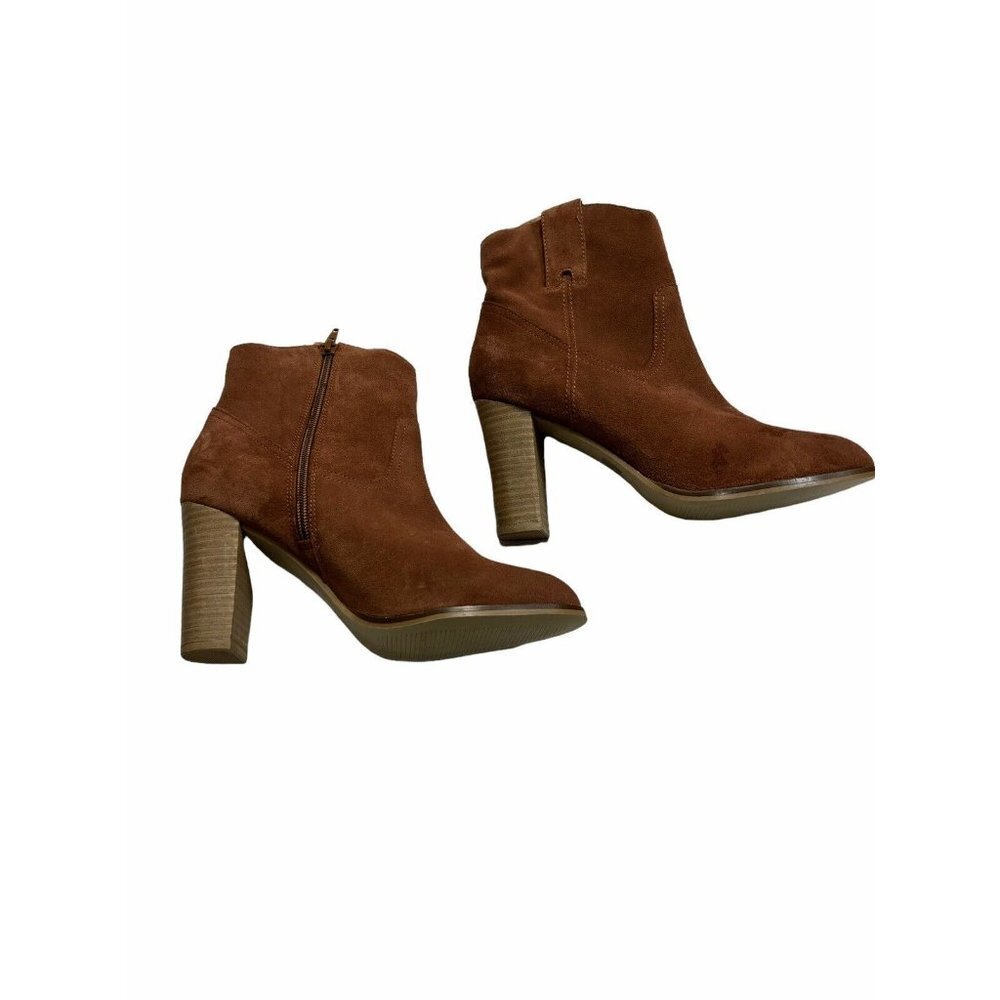 Seychelles Lori Penny Women's Western Ankle Boots Cognac Suede Size 7 - Picture 3 of 13